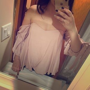 Do•Be blush off-the-shoulder top